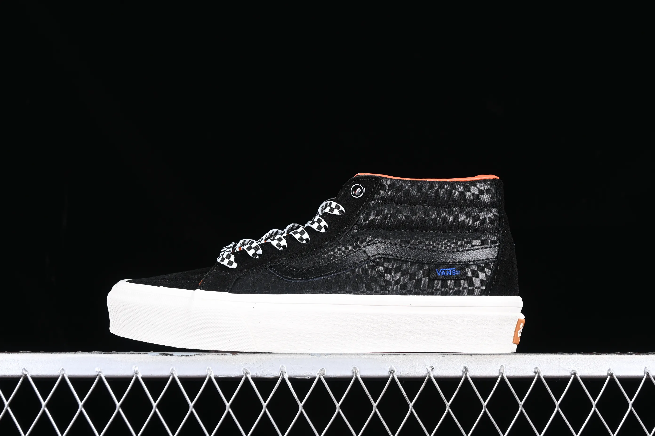 All categories Vans Vans series Vans Mid Vans SK8-Mid Vans mid-top black dark checkerboard Chinese casual sneakers VN0A391FJB2